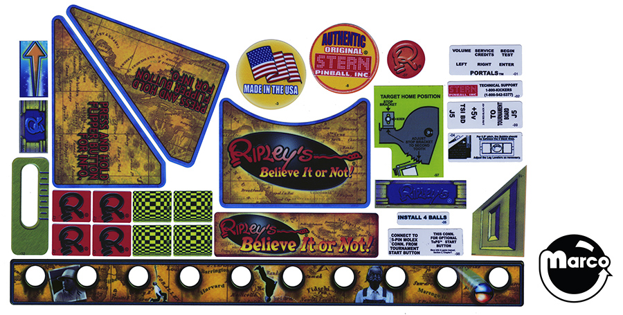 RIPLEY'S (Stern) Decal Set