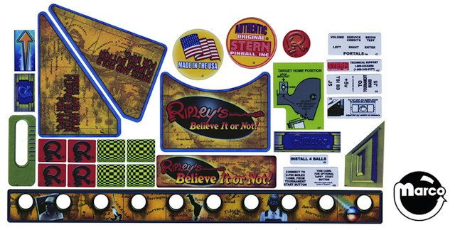 RIPLEY'S (Stern) Decal Set