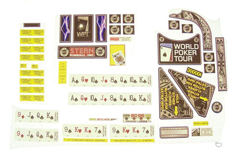 802-5000-88 - WORLD POKER TOUR (Stern) Decal Set - Marco