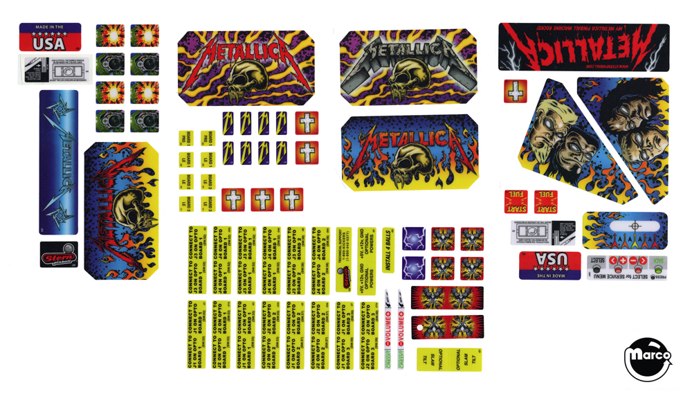 METALLICA PRO / PREMIUM (Stern) Decal set