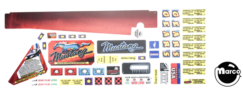 MUSTANG PRO (Stern) Decal set 820-7917-XX 820-7920-XX