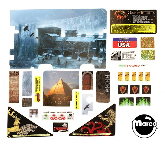 GAME OF THRONES LE (Stern) Decal Set