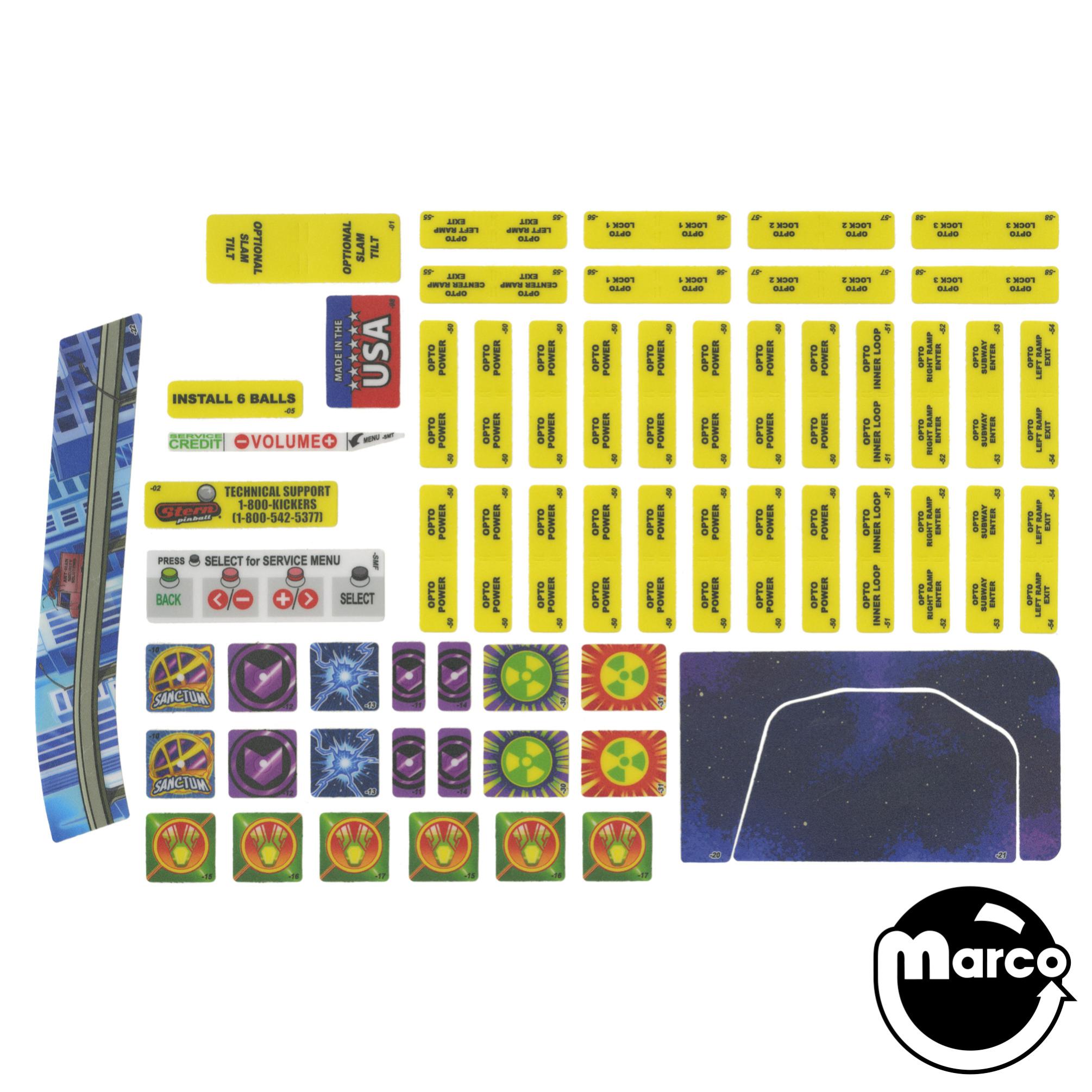 AVENGERS: INFINITY QUEST PRE/LE (Stern) Decal set