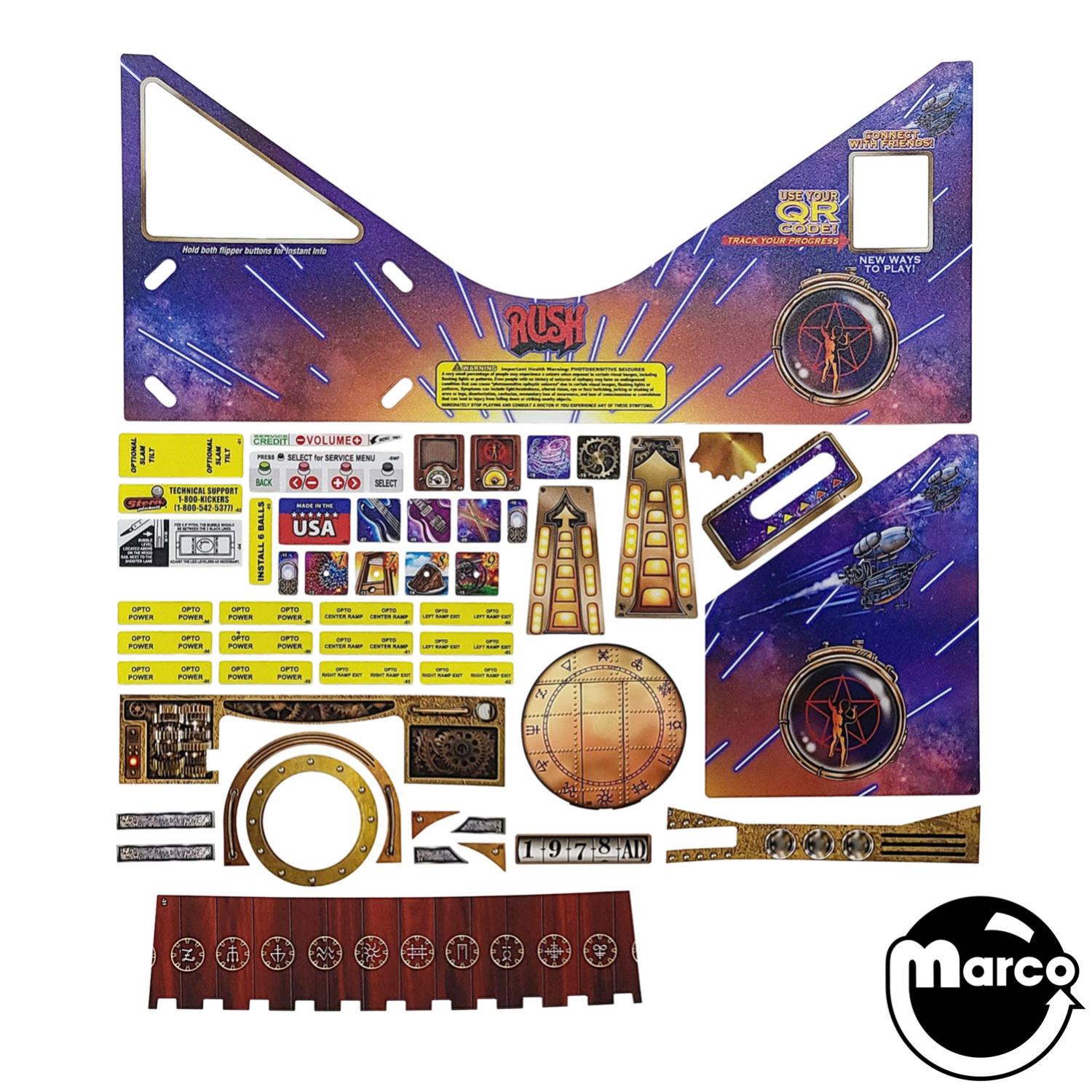 RUSH PRE/LE (Stern) Decal Set