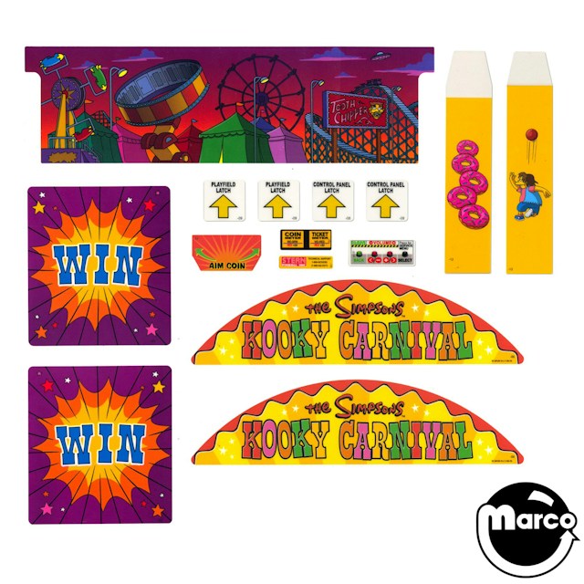 SIMPSONS KOOKY CARNIVAL (Stern) Cabinet Decals