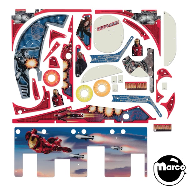 Stickers Iron Man pour Pincab Pinball Flipper Stickers Iron Man pour Pincab Pinball Flipper