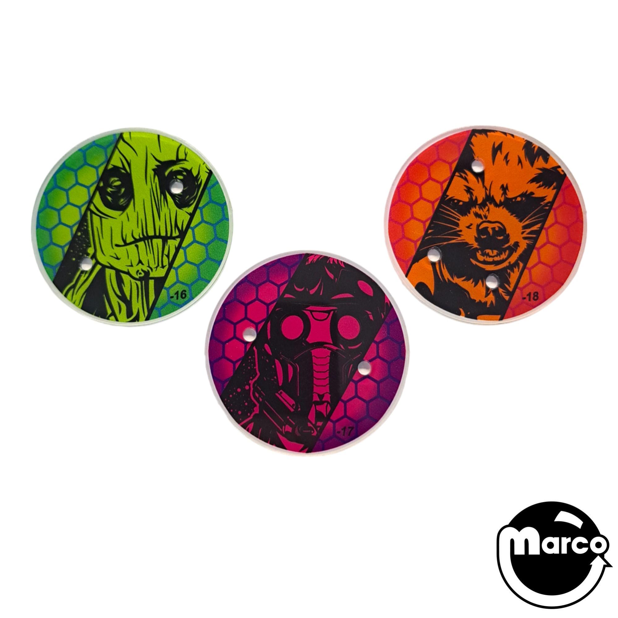 GUARDIANS OF GALAXY (Stern) Pop Bumper Plastic 3 Piece Set