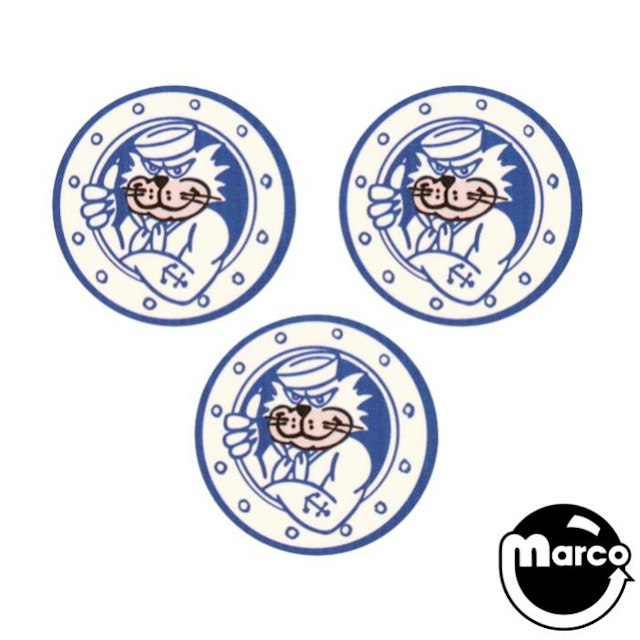 TORPEDO ALLEY (Data East) Decal set pop bumper cap
