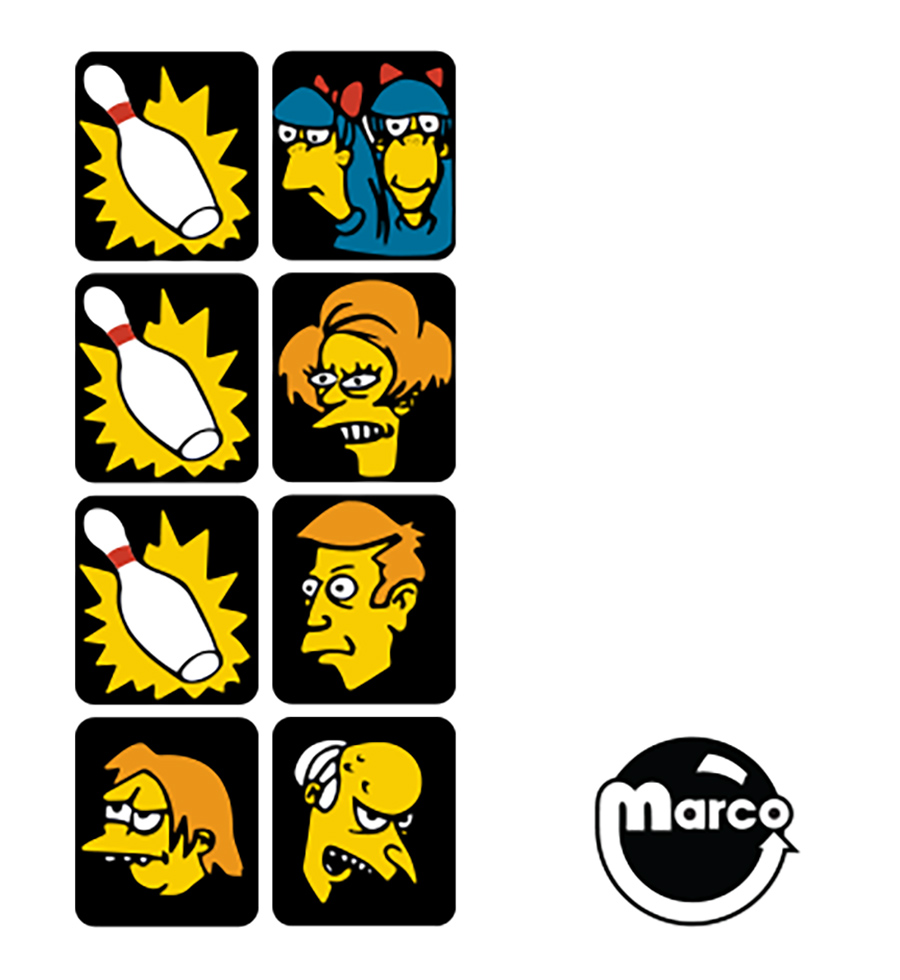 SIMPSONS (Data East) Drop target decal set