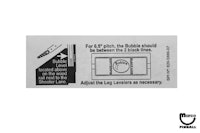 SIMPSONS PINBALL PARTY (Stern) Bubble level decal