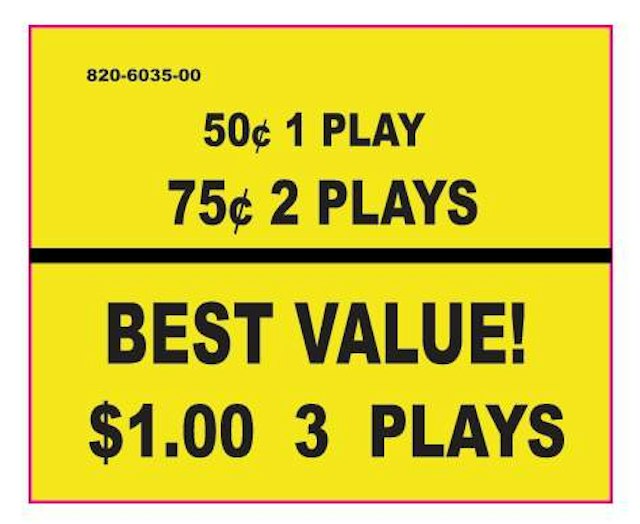 Decal - Best Value $1.00 3 Plays