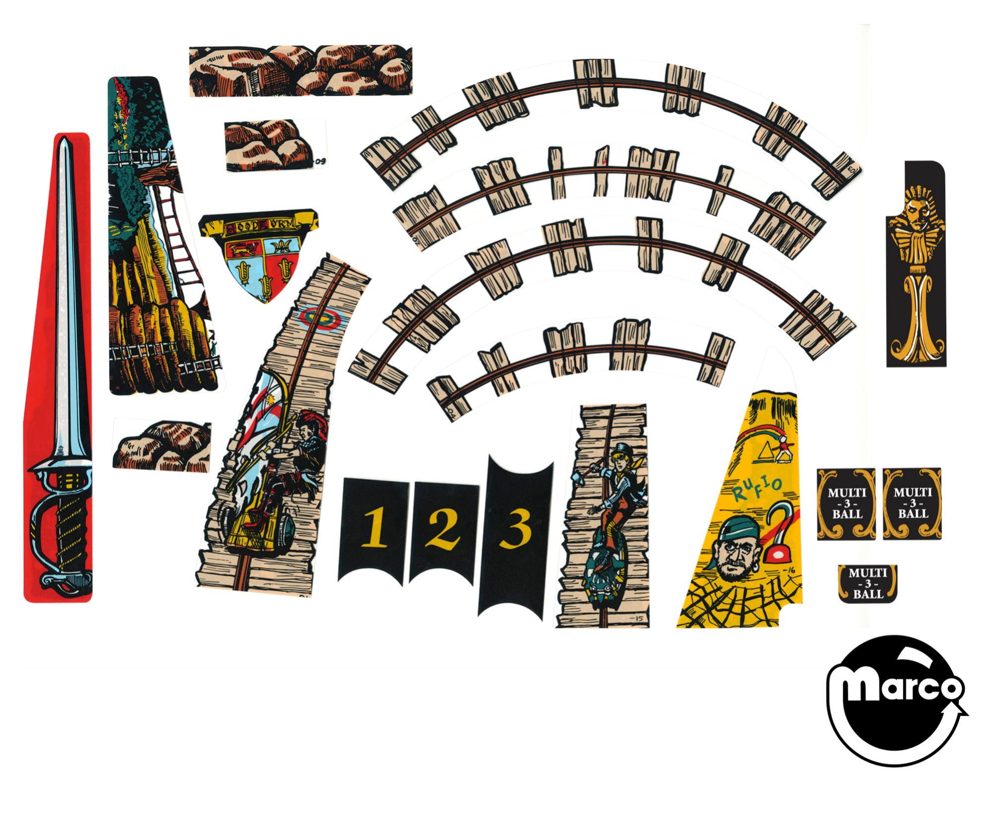 HOOK (Data East) Ramp decal set (FOR ORDERING ONLY)