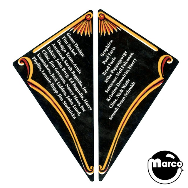 HOOK (Data East) 2 PC Apron Decal Set