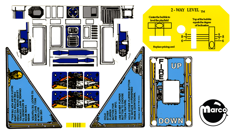 STAR WARS (Data East) Decal set