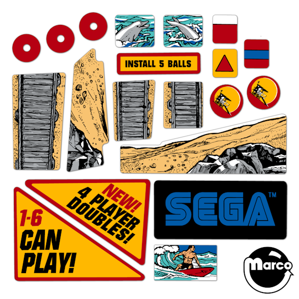 820-6124-XX - BAYWATCH (Sega) Decal set - Marco Specialties 820-6124-XX - BAYWATCH (Sega) Decal set - Marco Specialties