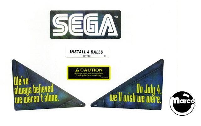 INDEPENDENCE DAY (Sega) Decal Set