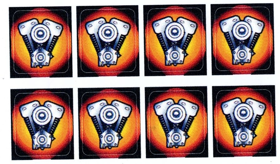 HARLEY DAVIDSON (Sega) Drop target decal set (8pc)