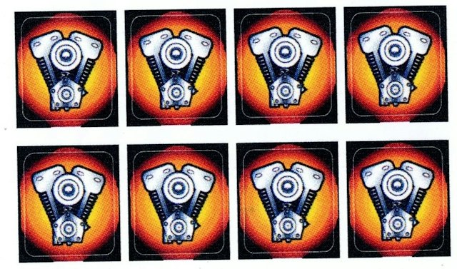 HARLEY DAVIDSON (Sega) Drop target decal set (8pc)
