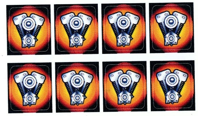 HARLEY DAVIDSON (Sega) Drop target decal set (8pc)
