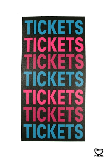 STRIKER XTREME (Stern) Decal tickets