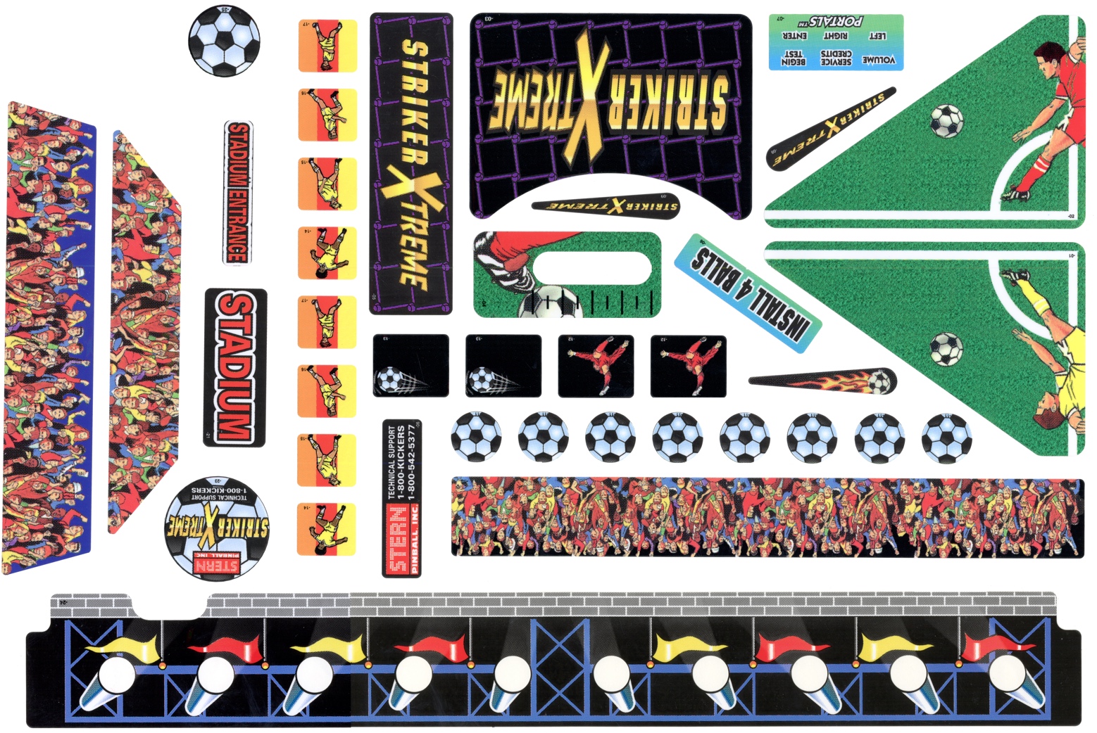 820-6258-XX - STRIKER XTREME (Stern) Decal set - Marco