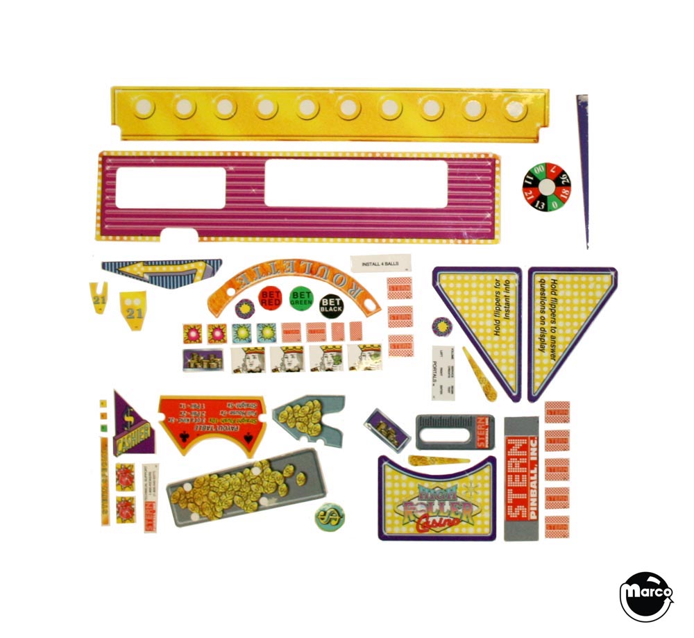 820-6260-XX - HIGH ROLLER CASINO (Stern) Decal set - Marco