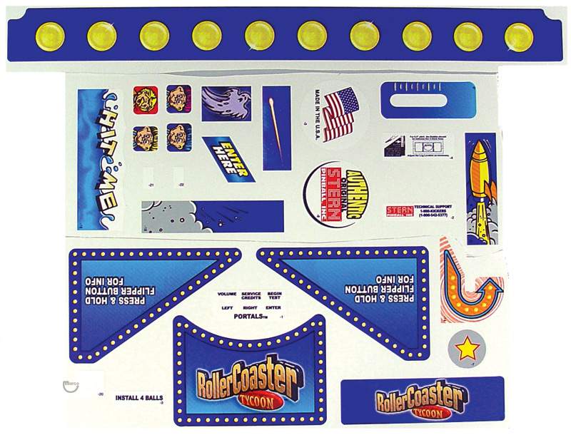 ROLLER COASTER TYCOON (Stern) Decals