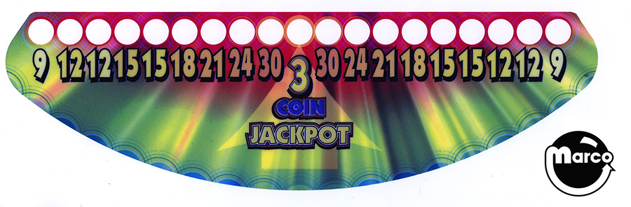 MONOPOLY MEGA JACKPOT (Stern) Decal 3 Coin Jackpot