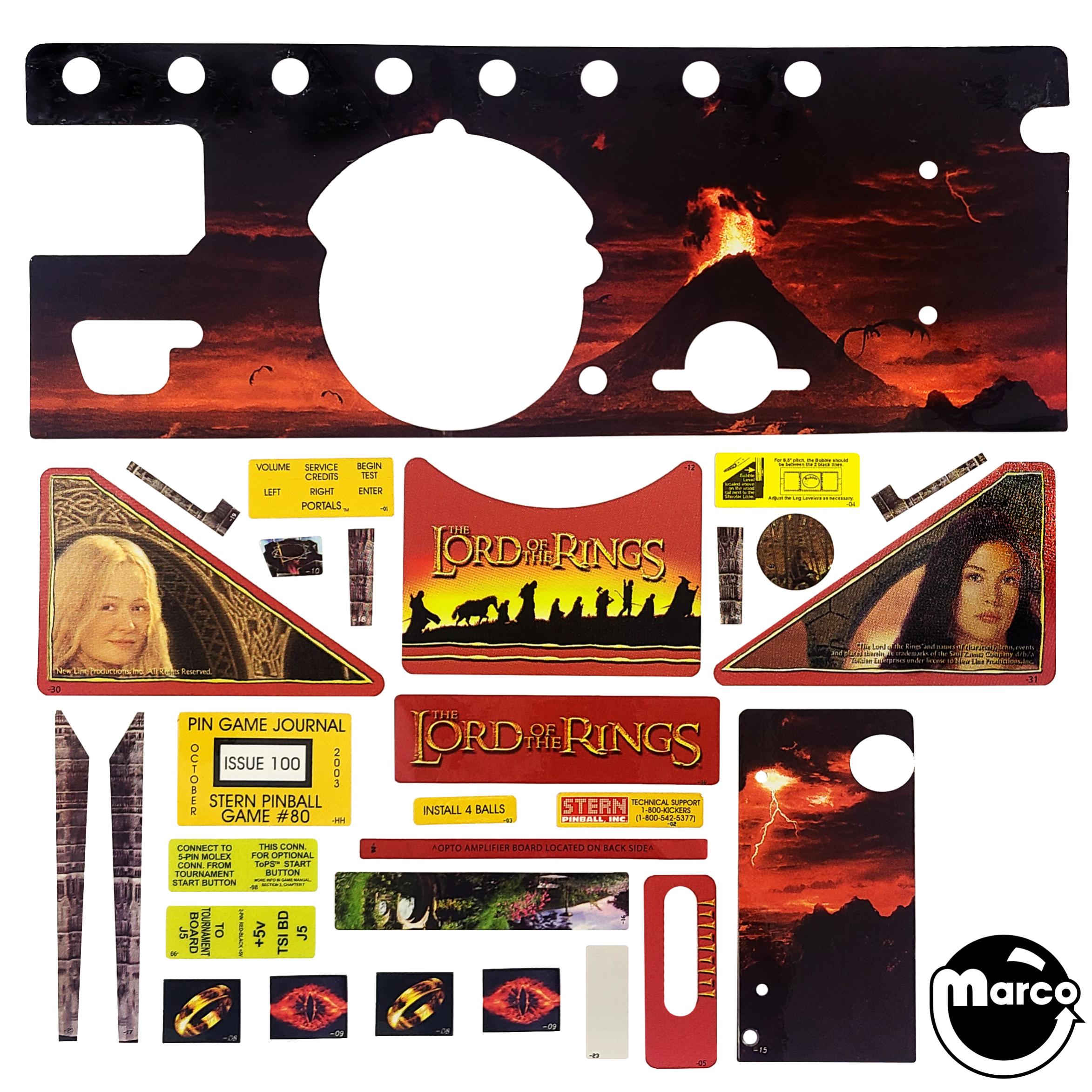 LORD OF THE RINGS (Stern) Decal set
