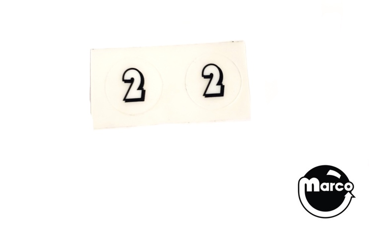 MONOPOLY MEGA JACKPOT (Stern) Decal number value 2