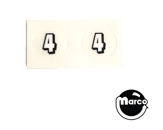 MONOPOLY MEGA JACKPOT (Stern) Decal number value 4