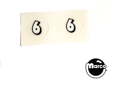 MONOPOLY MEGA JACKPOT (Stern) Decal number value 6