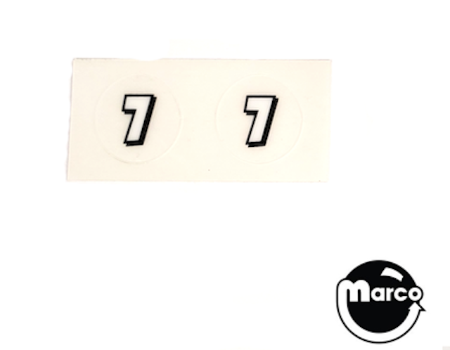 MONOPOLY MEGA JACKPOT (Stern) Decal number value 7