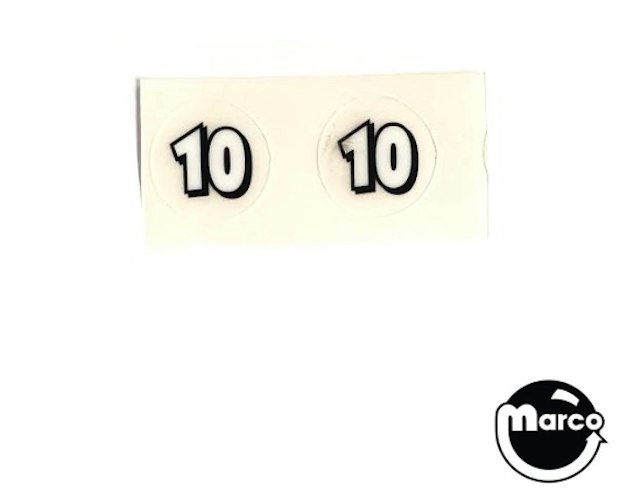 MONOPOLY MEGA JACKPOT (Stern) Decal number value 10