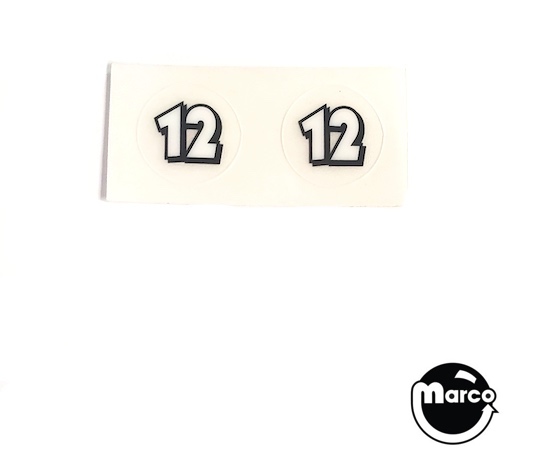 MONOPOLY MEGA JACKPOT (Stern) Decal number value 12