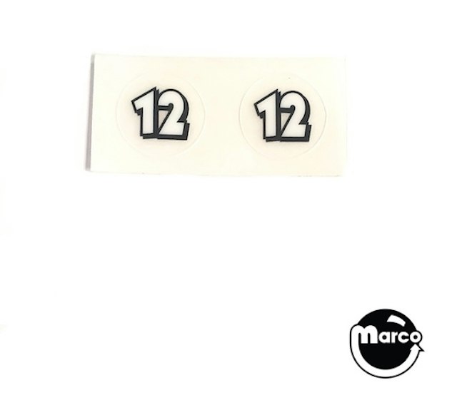 MONOPOLY MEGA JACKPOT (Stern) Decal number value 12