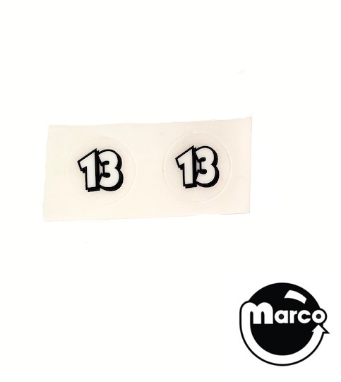 MONOPOLY MEGA JACKPOT (Stern) Decal number value 13