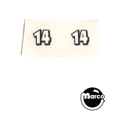 MONOPOLY MEGA JACKPOT (Stern) Decal number value 14