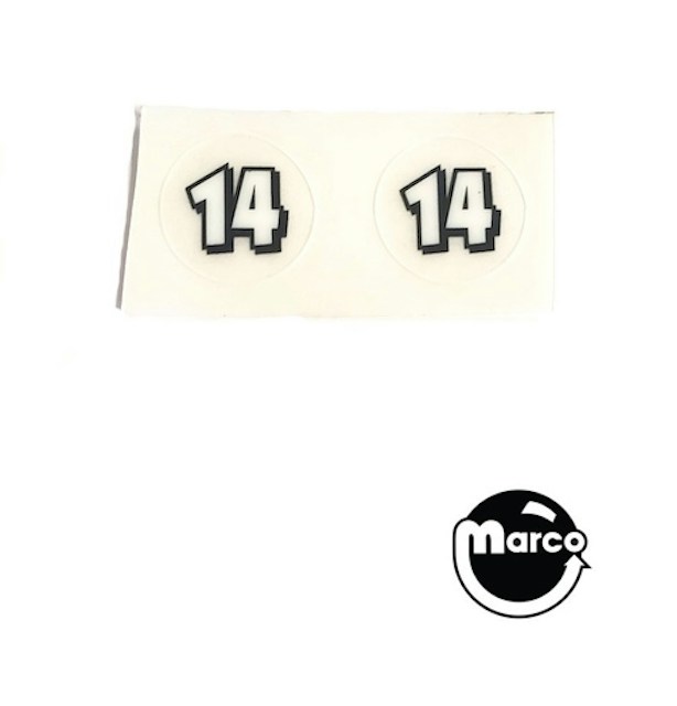 MONOPOLY MEGA JACKPOT (Stern) Decal number value 14