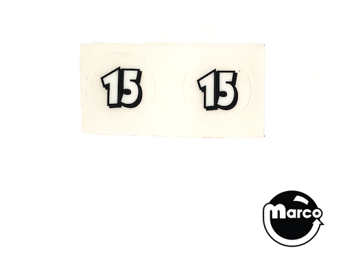 MONOPOLY MEGA JACKPOT (Stern) Decal number value 15