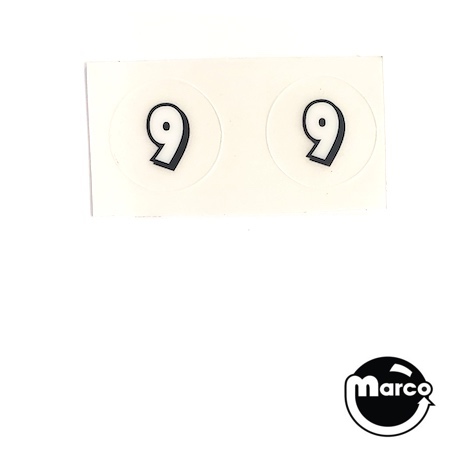 MONOPOLY MEGA JACKPOT (Stern) Decal number value 9