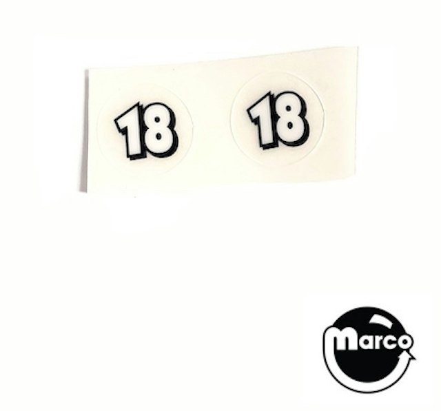 MONOPOLY MEGA JACKPOT (Stern) Decal number value 18