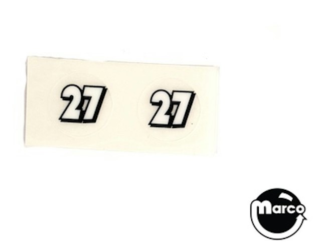 MONOPOLY MEGA JACKPOT (Stern) Decal number value 27