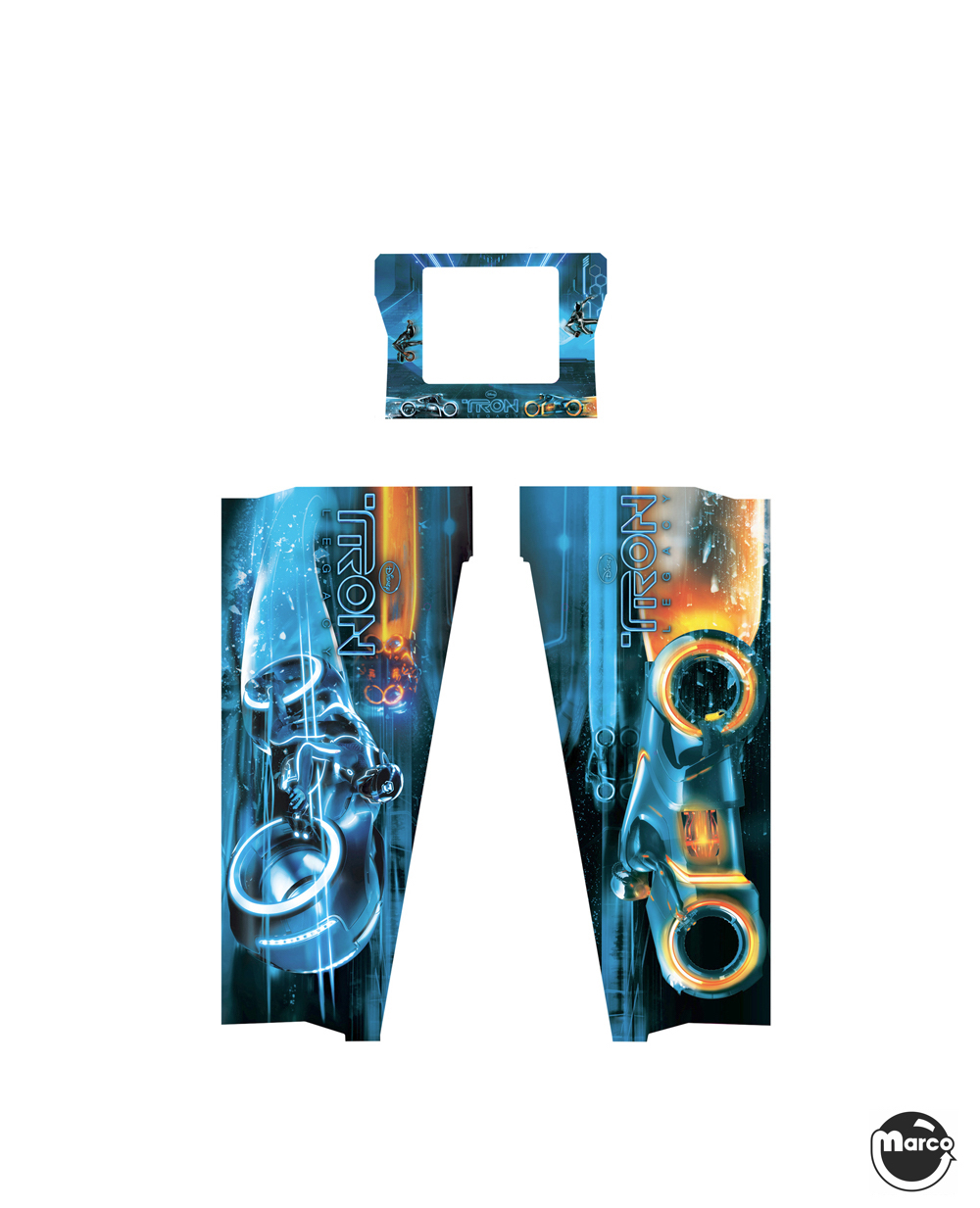 TRON (Stern) Cabinet decal set
