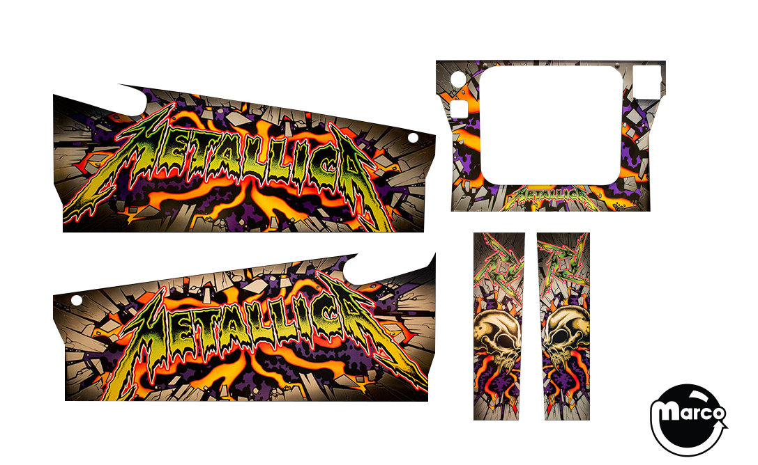 820-66E1-0X - METALLICA PRO (Stern) Cabinet decals - Marco