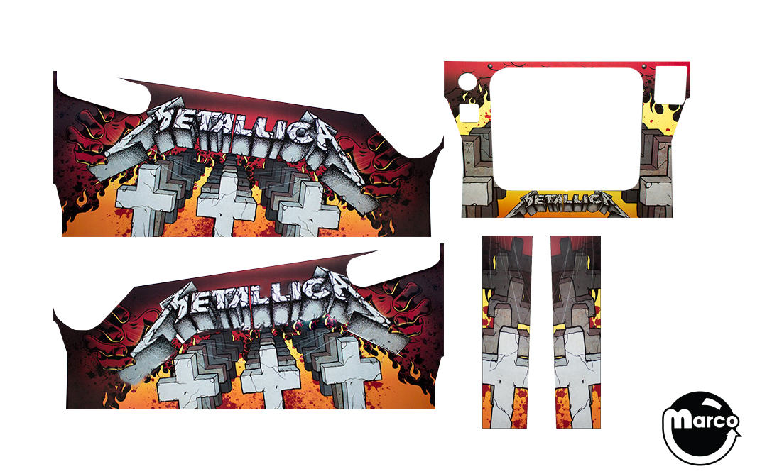METALLICA LE MASTER OF PUPPETS (Stern) Cabinet decals
