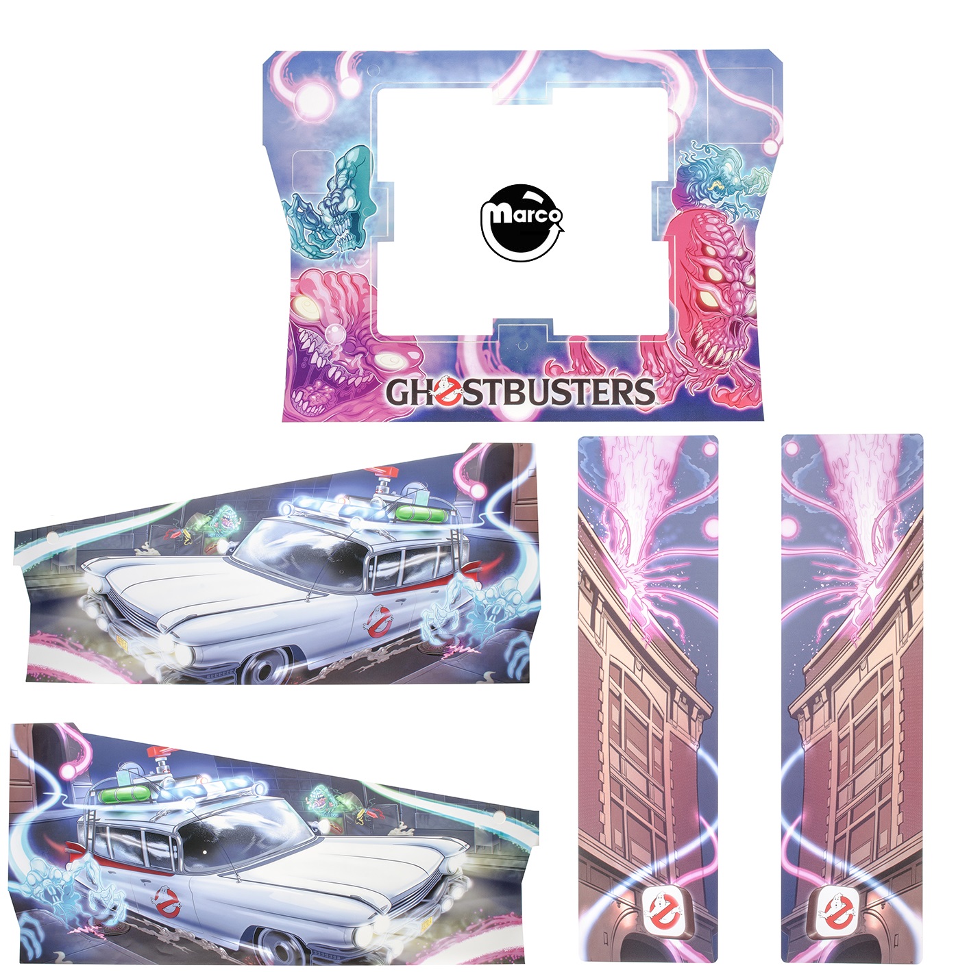 820-71H5-0X - GHOSTBUSTERS PRO (Stern) Cabinet decal set - Marco