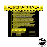 Stern Back Box Warning Decal