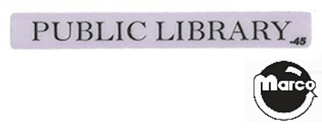 GHOSTBUSTERS LE (Stern) Library decal