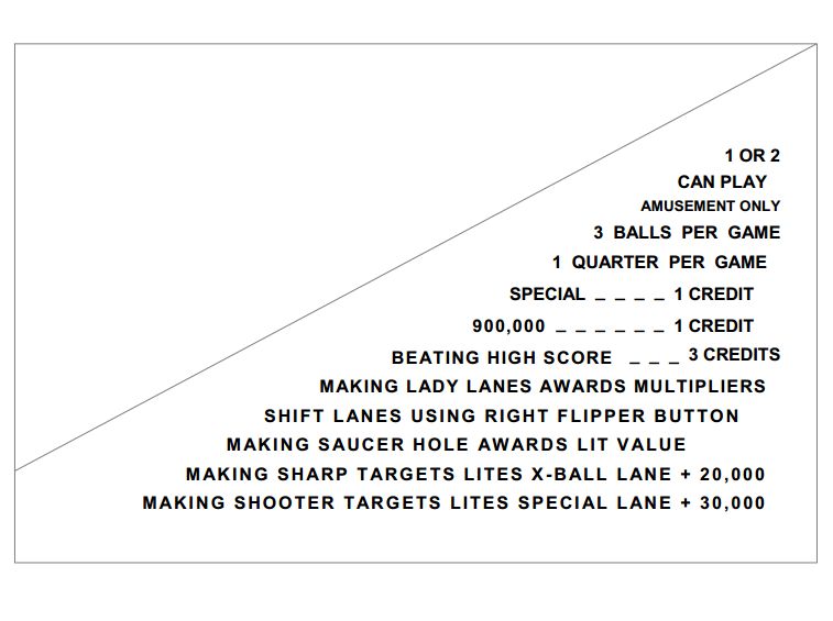 LADY SHARPSHOOTER (Game Plan) Score Cards (2)